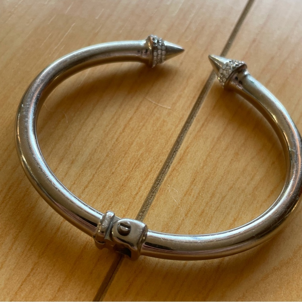 Vita Fede Silver Mini Titan Cuff with Swarovski Crystal pave - Size medium